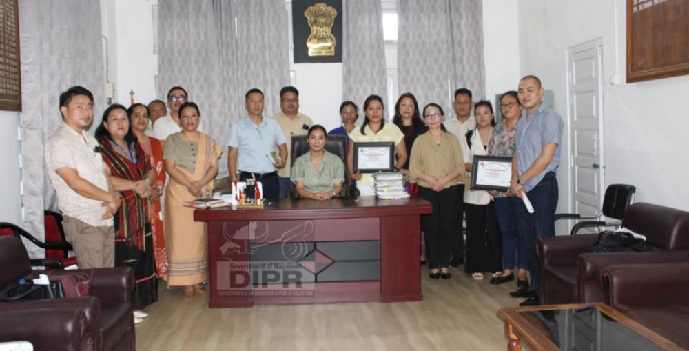 ADC Dr Diana Patton, along with other officials during the DLCC meeting held at the ADC’s office chamber in Dimapur on August 6. (DIPR Photo)